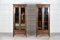 Walnut Faux Bamboo Glazed Display Cabinet 7