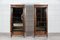 Walnut Faux Bamboo Glazed Display Cabinet 4