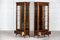 Walnut Faux Bamboo Glazed Display Cabinet 3