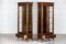Walnut Faux Bamboo Glazed Display Cabinet, Image 3