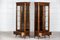 Walnut Faux Bamboo Glazed Display Cabinet 5