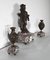 Marble and Bronze Chimney Decorative, End of 19th Century, Set of 3 2