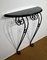 Art Deco Wrought Iron and Marble Console Table, 1920s 2