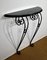 Art Deco Wrought Iron and Marble Console Table, 1920s, Image 2