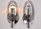 Italian Wall Sconces in Chrome and Smoked Acrylic, 1960s, Set of 2, Image 4