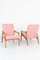 Wooden Armchairs with Pink Upholstery by Jiri Jiroutek, 1970s 2