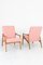 Wooden Armchairs with Pink Upholstery by Jiri Jiroutek, 1970s, Image 2