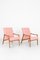 Wooden Armchairs with Pink Upholstery by Jiri Jiroutek, 1970s, Image 4