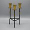 Swedish Candleholder in Brass and Metal by Nils Johan 1