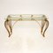 French Rococo Style Console Table in Brass, 1970s, Image 11