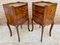 French Nightstands in Walnut with Flowers Marquetry and Bronze, 1940s, Set of 2 8