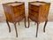 Tables de Chevet en Noyer avec Marqueterie de Fleurs et Bronze, France, 1940s, Set de 2 8