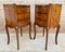 Comodini in legno di noce con intarsi floreali e bronzo, anni '40, set di 2, Immagine 2