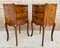 French Nightstands in Walnut with Flowers Marquetry and Bronze, 1940s, Set of 2, Image 2