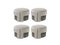 Grey Lunite Pouf by Dooq, Set of 4, Image 1