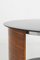 English Rounded Coffe Table with Black Glass Top, 1960s 3