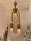 Italian Brass Pendant Light in Murano Glass attributed to Aldo Nason for Mazzega, 1970s 9