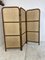 Mid-Century Rattan, Bamboo and Leather 3 Panel Room Divider, 1970s 6