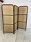 Mid-Century Rattan, Bamboo and Leather 3 Panel Room Divider, 1970s 2