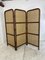 Mid-Century Rattan, Bamboo and Leather 3 Panel Room Divider, 1970s, Image 1