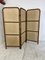 Mid-Century Rattan, Bamboo and Leather 3 Panel Room Divider, 1970s 4