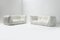 Togo Medium Settee Set in White Leather by Michel Ducaroy for Ligne Roset, 2013, Set of 2 25