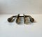 Italian Patinated Brass BAL Door Handle Set, 1940s 7