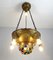Große Jugendstil Deckenlampe, 1900er 10
