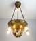 Large Art Nouveau Ceiling Lamp, 1900s 10