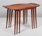 Tavolini ad incastro in teak con manico di Jens Harald Quistgaard, anni '60, set di 3, Immagine 5