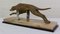 French Art Deco Marble Spelter Greyhound, 1930s 5