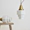 Vintage Church Opaline Pendant Light, 1940s 5