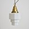 Lampe à Suspension d'Église Vintage en Verre Opalin, 1940s 1