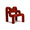 Sedia moderna in velluto rosso di Terje Ekstrøm per Varier, Immagine 1