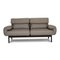 Grey Leather Plura 2-Seat Couch from Rolf Benz 1