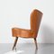 Chaise Cocktail en Marron Cognac, 1950s 3