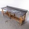 Large Zinc Top Bench Console Table Potting Bench, 1960s 7