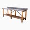 Large Zinc Top Bench Console Table Potting Bench, 1960s, Image 1