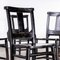 Elm and Ash Ebonised Church Chapel Dining Chairs, 1960s, Set of 6 2