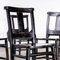 Elm and Ash Ebonised Church Chapel Dining Chairs, 1960s, Set of 6, Image 2
