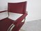 Bauhaus Red Leather Dining Chairs by Mart Stam, 1980s, Set of 4, Image 11