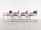 Sedie da pranzo Bauhaus in pelle rossa di Mart Stam, anni '80, set di 4, Immagine 10
