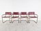 Bauhaus Red Leather Dining Chairs by Mart Stam, 1980s, Set of 4 3