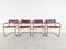 Bauhaus Red Leather Dining Chairs by Mart Stam, 1980s, Set of 4, Image 3