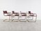 Bauhaus Red Leather Dining Chairs by Mart Stam, 1980s, Set of 4 8