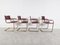 Bauhaus Red Leather Dining Chairs by Mart Stam, 1980s, Set of 4, Image 8