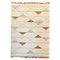 Polish White, Grey & Brown Geometric Kilim Rug, 1970s, Image 1