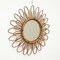 Miroir Artisanal Mid-Century en Bambou et Rotin, France, 1960s 8