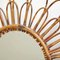 Mid-Century Modern Mirror Bamboo Rattan Handcrafted French Riviera, 1960s, Image 5