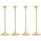 Jazz Candleholders in Steel with Brass Plating by Max Brüel for Karakter, Set of 4 1